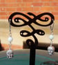 Sterling Silver Budda and Jade Earrings - Image 1