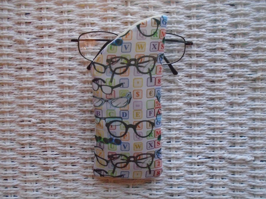 Glasses Themed Glasses Case Lined & Padded 