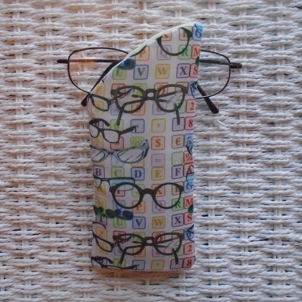 Glasses Themed Glasses Case Lined & Padded 