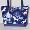 Tote bag, craft bag, unicorns. SALE