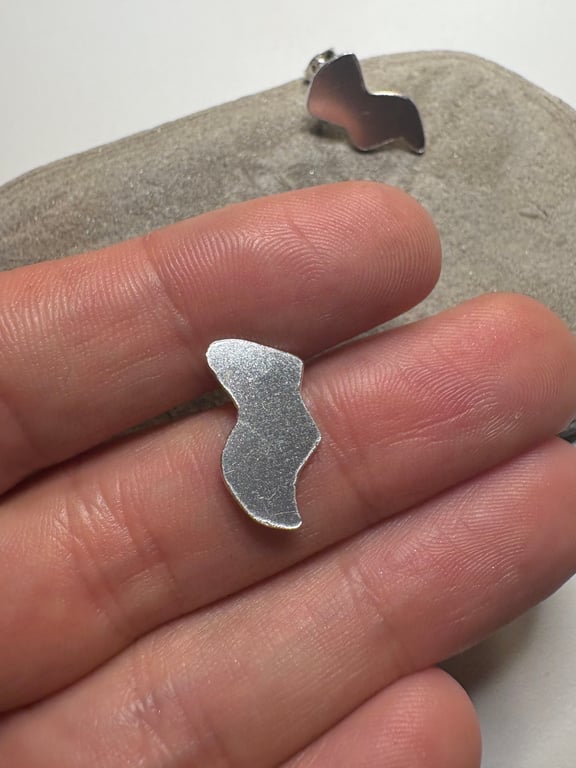 Sterling silver squiggle earrings