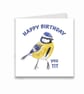 Happy birthday you tit greetings card funny bird pun card - Image 1