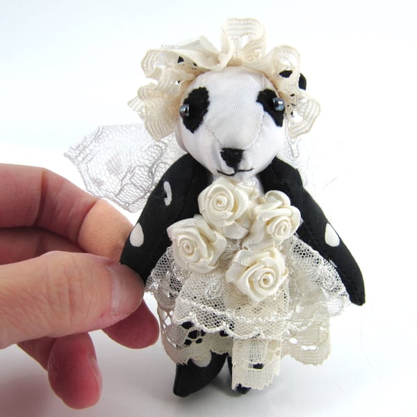 Wedding Bride Panda Brooch Pin