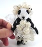 Wedding Bride Panda Brooch Pin