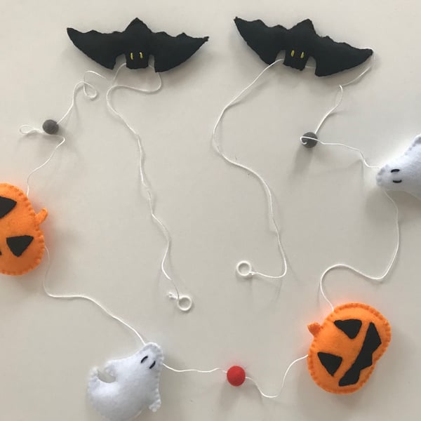 Halloween Felt Decoration, Halloween Pumpkin Decoration, Halloween Handmade Felt