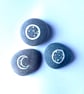 Moon Phase Stones - Set of 3 - MADE TO ORDER
