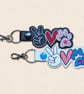Pawprint Keyring - Peace Love Paws Bag Charm - Image 1