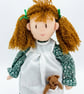 Rag Doll Charlotte, 14 Inch Handmade Rag Doll with Teddy Bear Pocket Friend  - Image 7