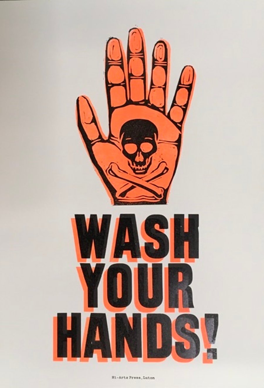Wash Your Hands A3 Letterpress Print