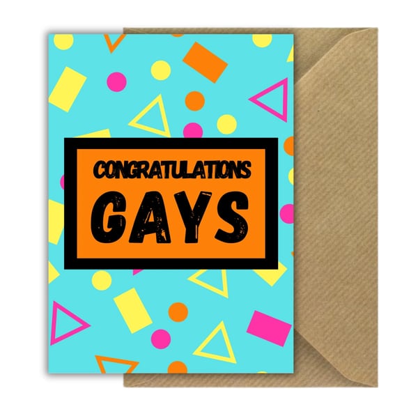 Congratulations Gays Gay Engagement Card
