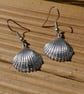 Cockle shell pewter earrings - Image 1