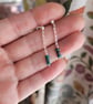 Chrysocolla Bead and Recycled Sterling Silver Drop Earrings - Image 6