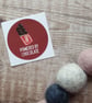 Powered by Chocolate 38mm round sticker - Image 1