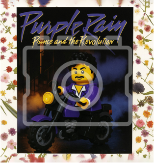 LEGO-Inspired Prince and the Revolution – Purple Rain 5x5" Mounted Print