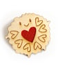 Hand Painted Jammie Dodger Wooden Brooch - Image 2