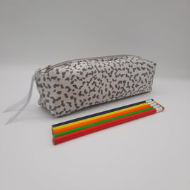 Boxed pencil case in silver,  free UK delivery.  