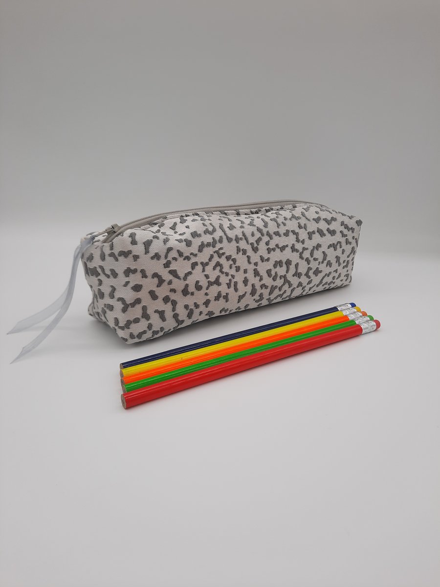 Boxed pencil case in silver,  free UK delivery.  