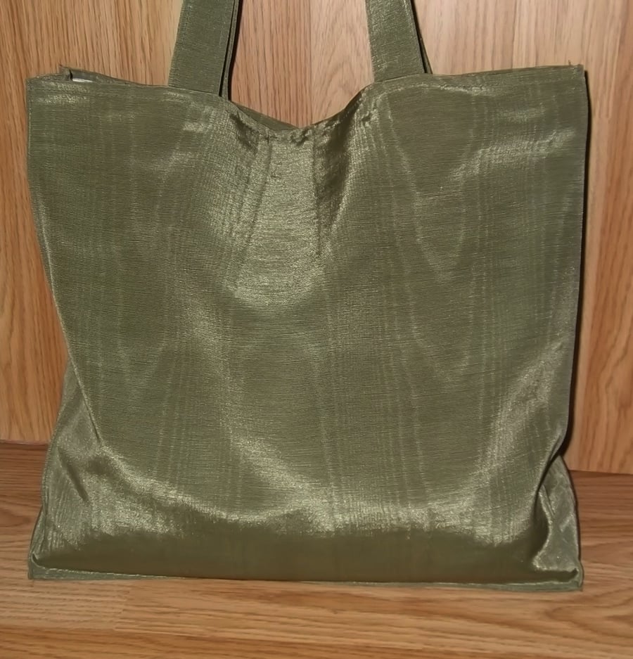 Shopping bag. Olive green shopper Bag for life