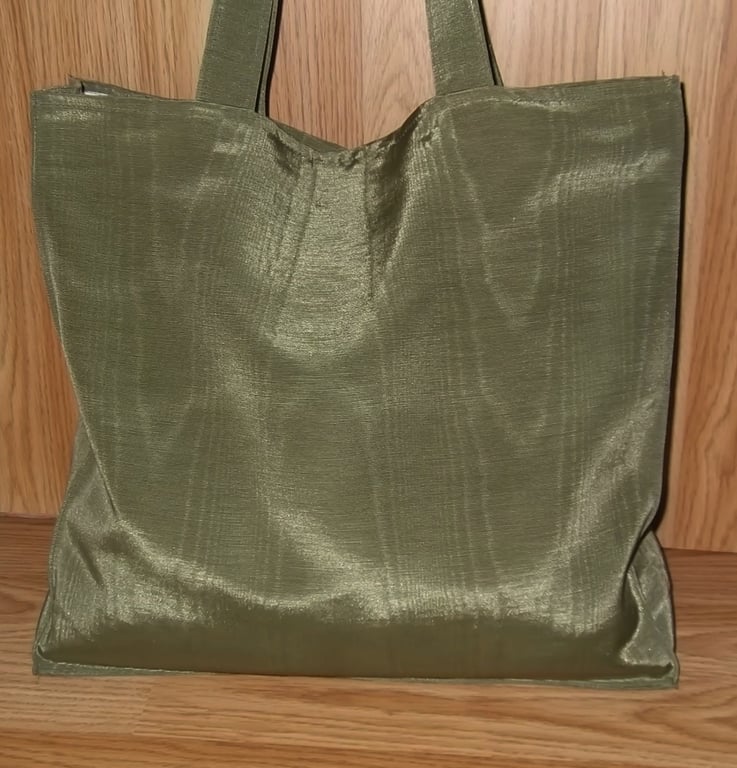 Shopping bag. Olive green shopper Bag for life