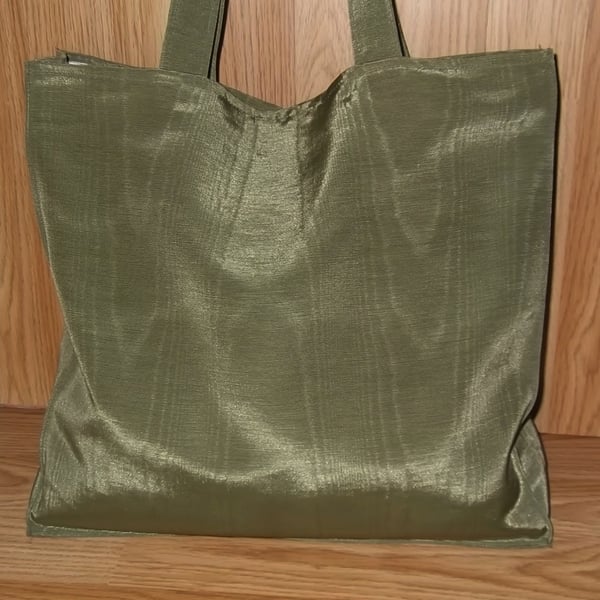 Shopping bag. Olive green shopper Bag for life