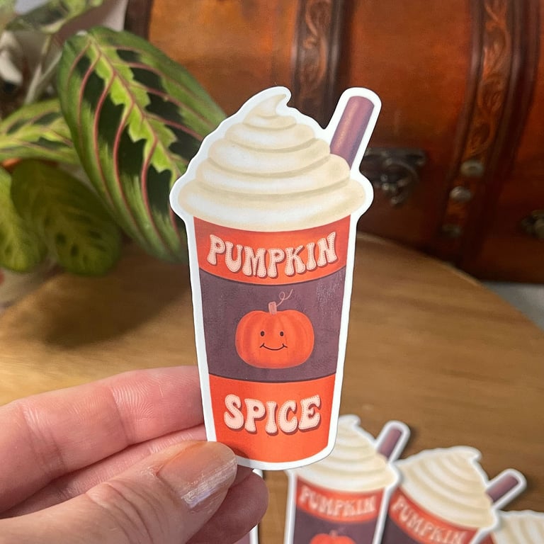 Pumpkin Spice Latte Glossy Sticker