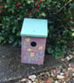 Hand Painted Yellow Flowered Bird House