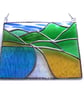 Tropical Beach Stained Glass Picture Landscape 002 - Image 1