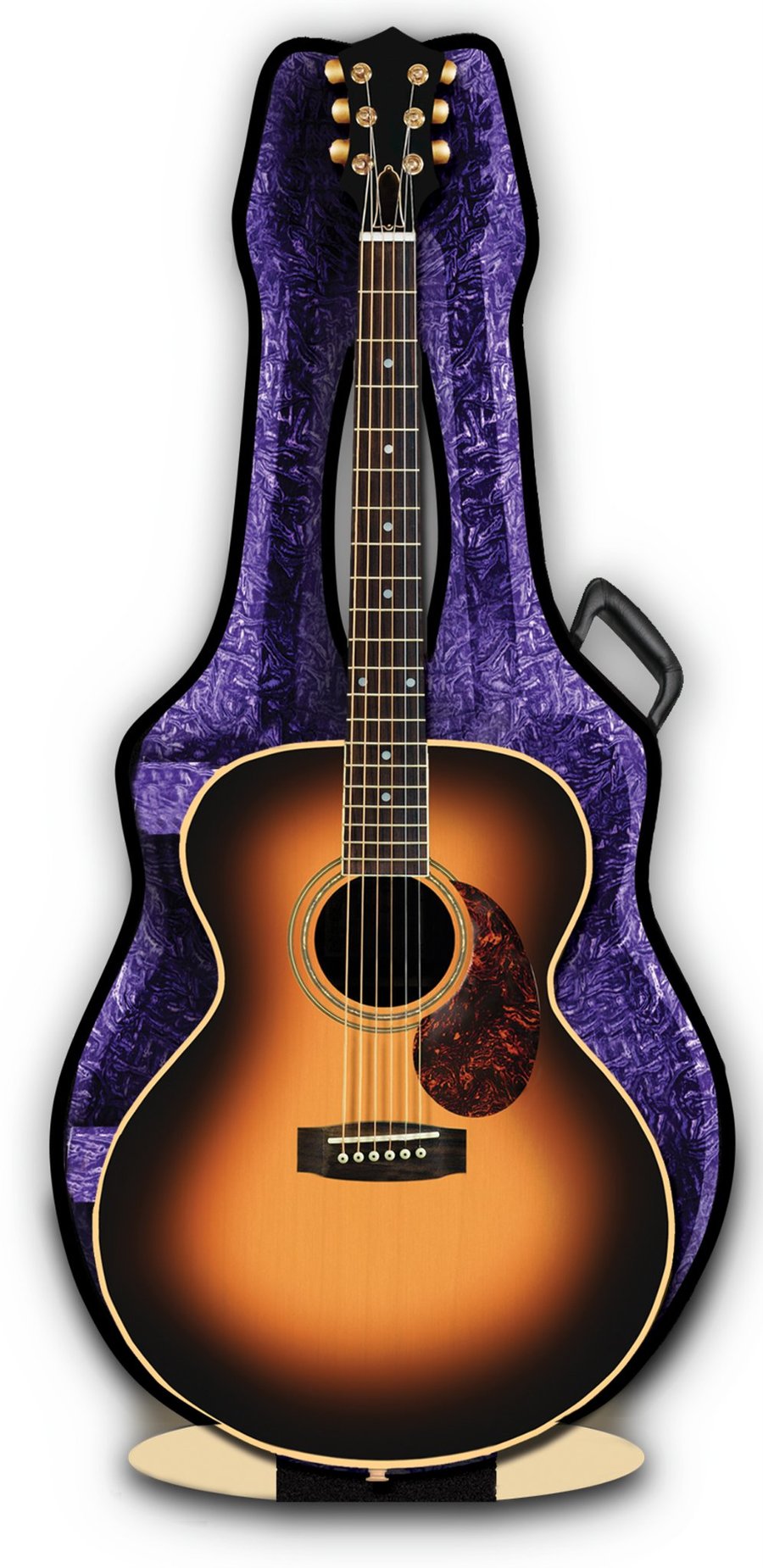 Acoustic Guitar 3D music greeting card - Folksy