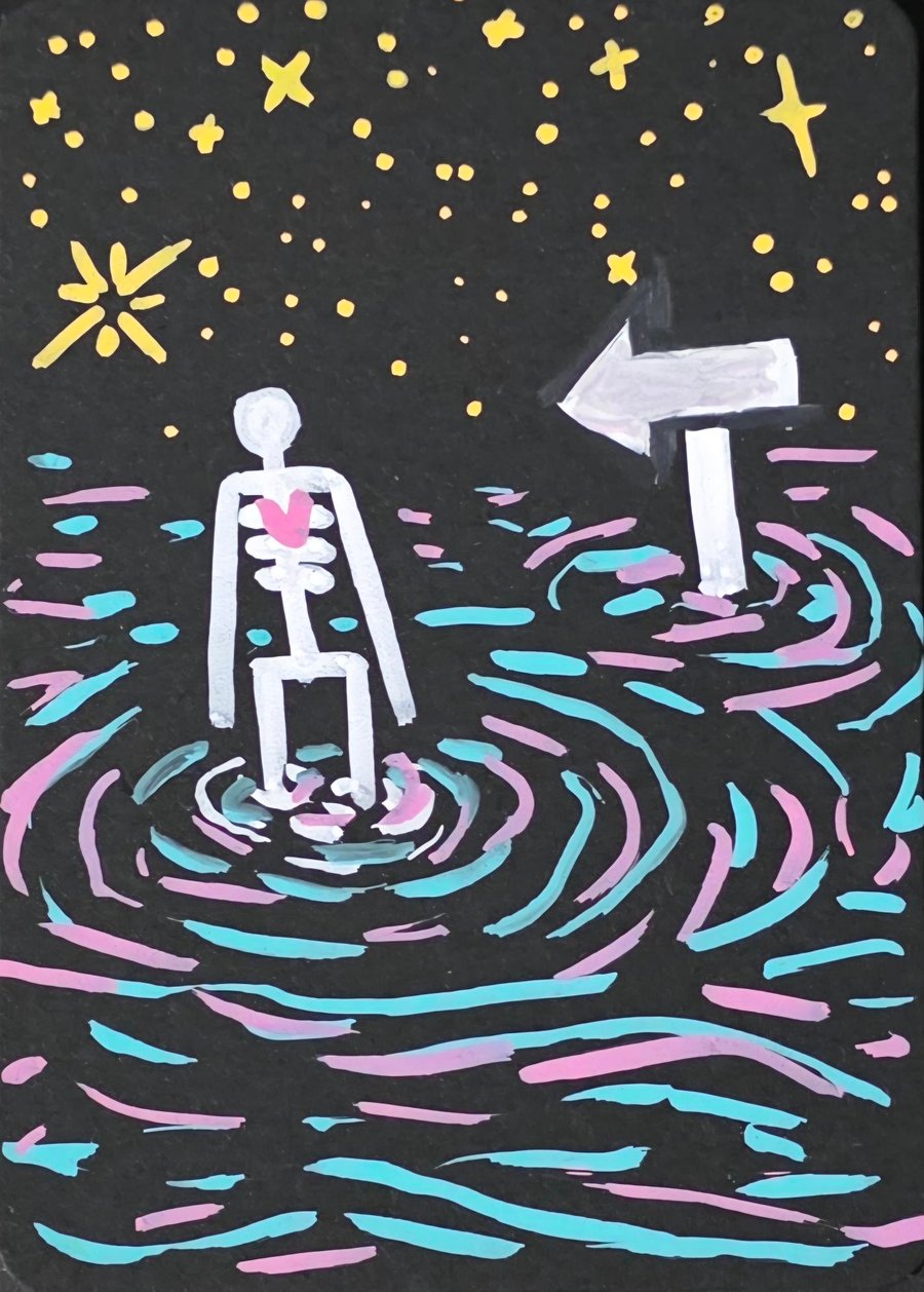 THIS WAY - Surreal Series 1 - ACEO