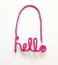 Hello word necklace - Statement mum cotton necklace, custom name necklace, gifts - Image 3
