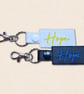 Hope Keyring - Positive Embroidered Faux Leather Bag Charm