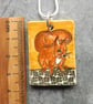 Handmade Ceramic Red Squirrel pendant - Image 3