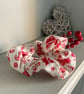 Fabric hair scrunchie, scandi winter fabric - Image 1
