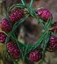 Fairy Christmas wreath pink pine cones