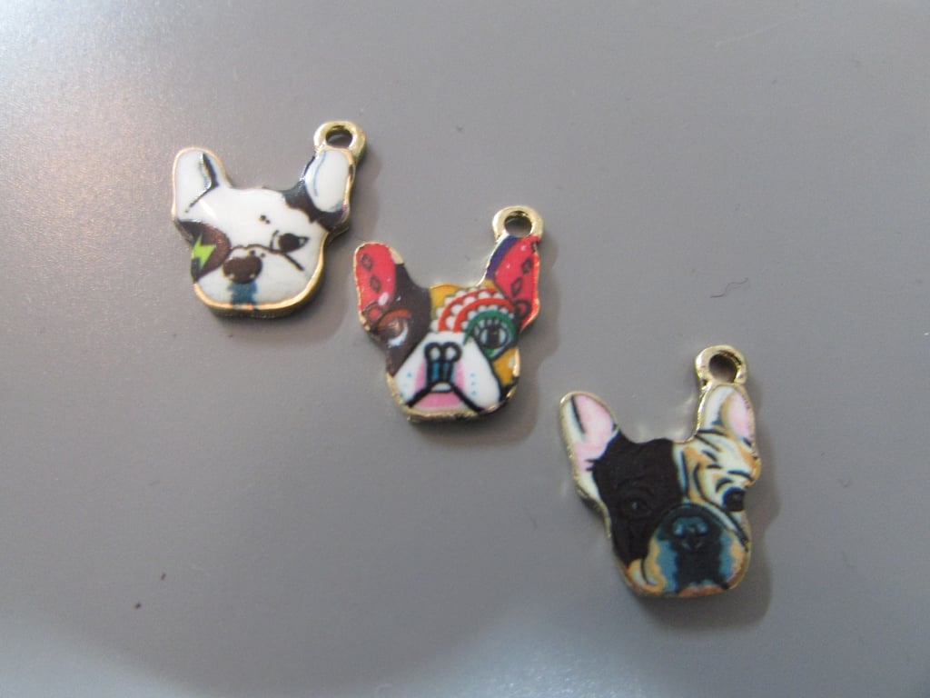 French Bull Dog Tibetan Jewellery Charm