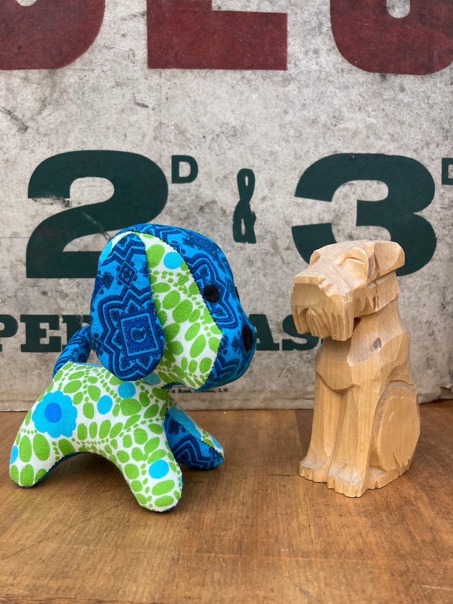 Bobbo Doggo the Vintage Fabric Pup