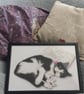 A4 Custom Pet Portrait made with Coloured Pencil - Image 3