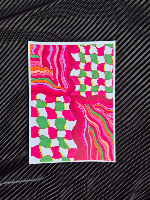 7X5 Print - Electric Bliss Unframed Dopamine Psychedelic Art