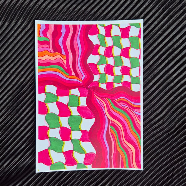 7X5 Print - Electric Bliss Unframed Dopamine Psychedelic Art