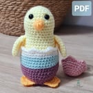Charles the Chick Crochet Pattern, Easter Chick Amigurumi Pattern
