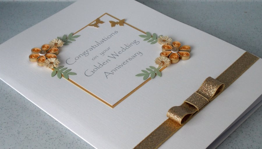 50th golden wedding anniversary card