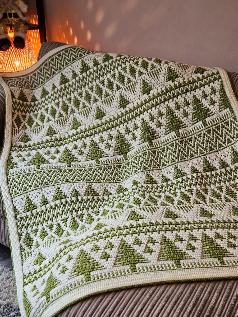 Christmas Crochet Blanket throw