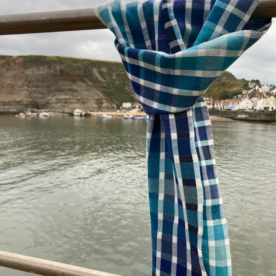 Ocean Colour Chart Handwoven Merino Lambswool Scarf