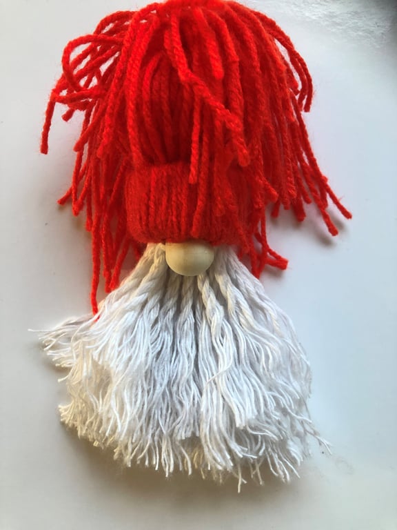 Raddix the Festive Hanging Gnome with Red Hat