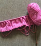 Hand Knitted Baby Pompom Bobble Hat and Mittens Gift Set in Pink - Image 5