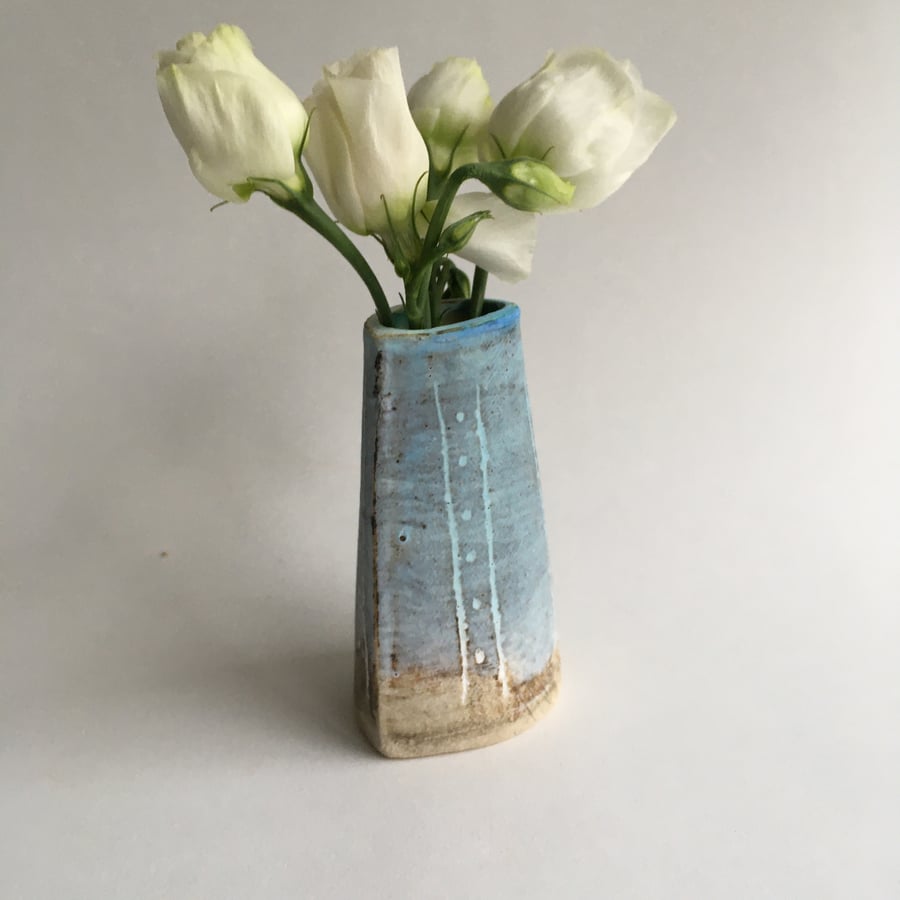 Little Ceramic Landscape Vase for Flowers