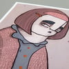 Miserable Girl Artwork Poster Print