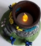 Handmade Polymer Clay Fairy House Tealight Holder - Image 8