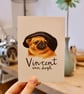 Vincent van Dogh - Pug - Postcard - A6 Print - Image 2