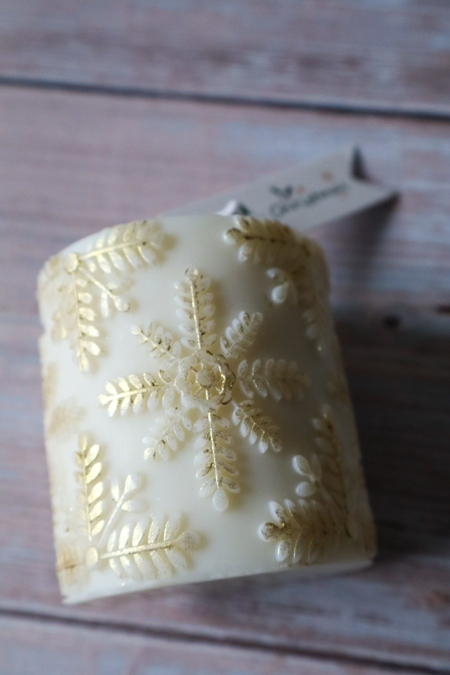 Snow White Pillar Candle